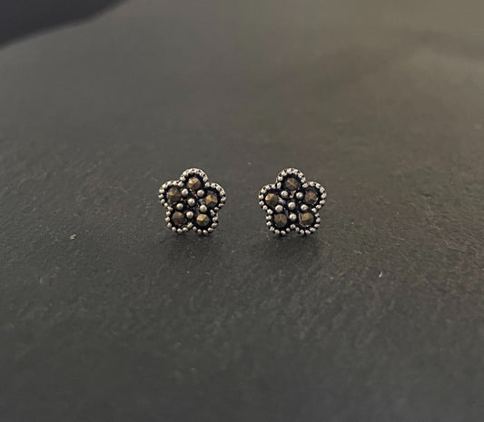 Marcasite Flower Studs image 0