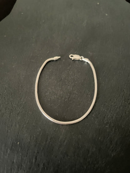 Sterling Silver Snake Chain Bracelet image 1