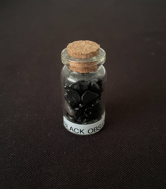 Black Obsidian Gemstone Jar image 0
