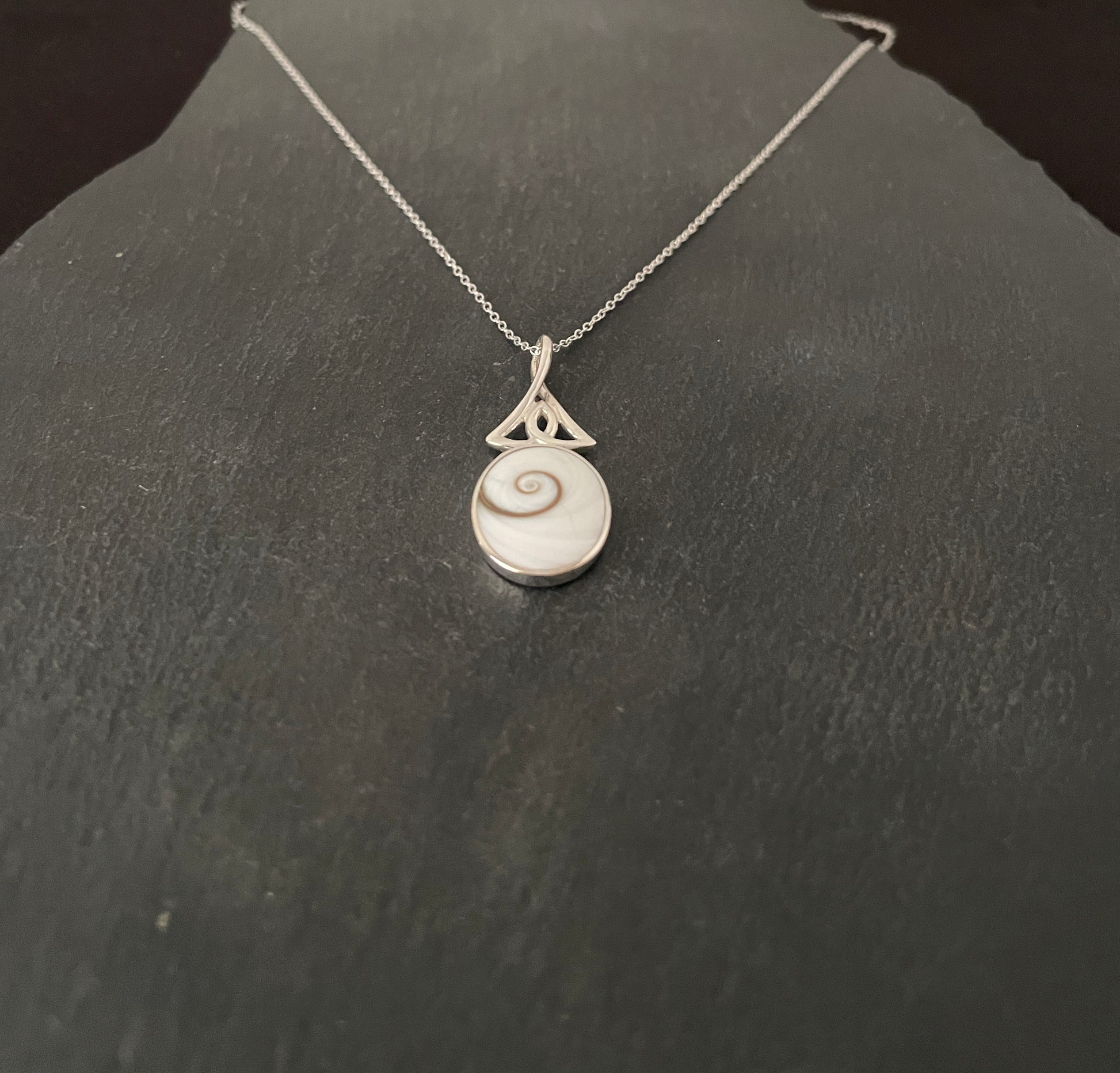 Shiva Shell and Silver Pendant image 1