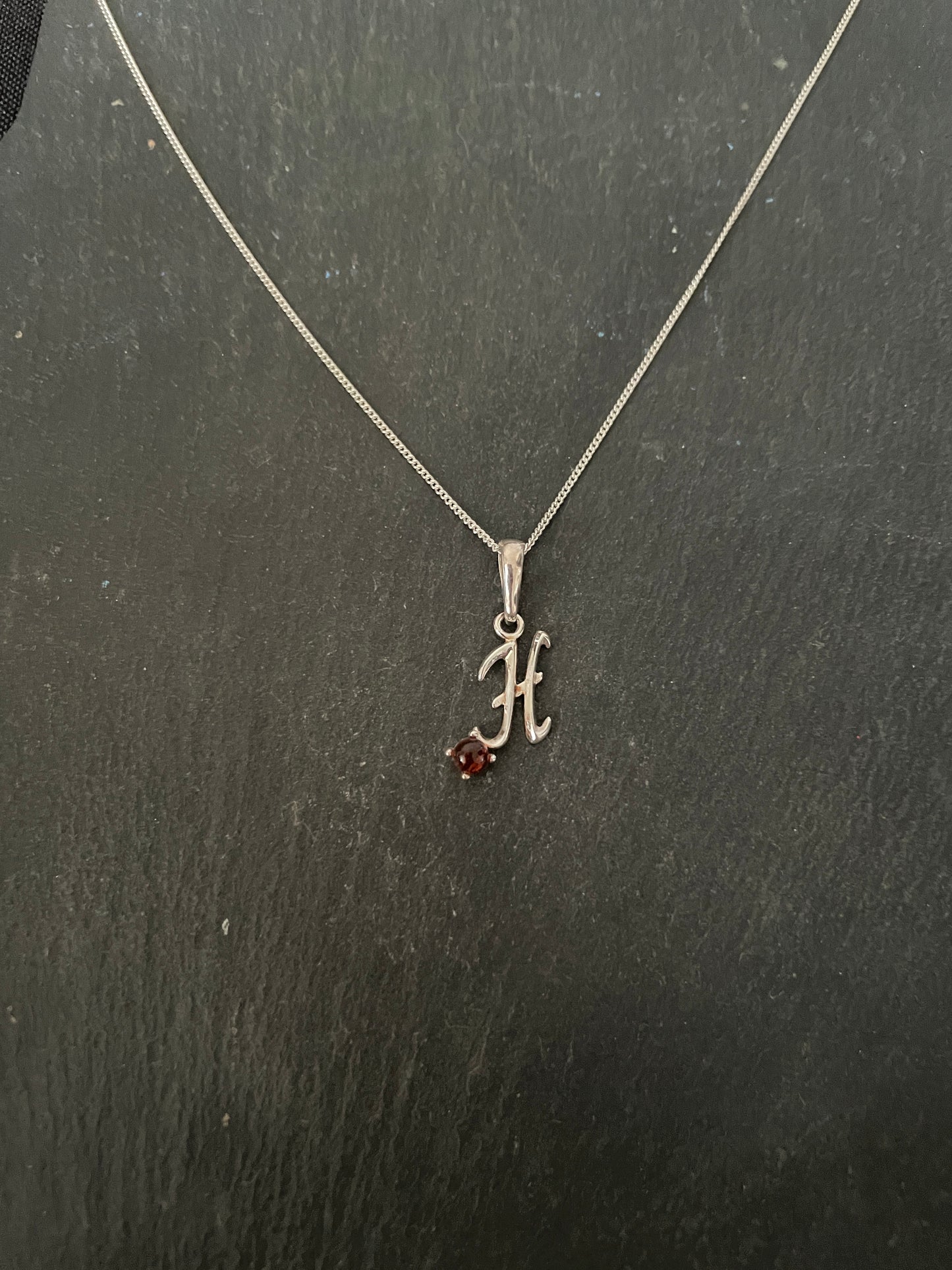 Letter H Amber Pendant image 1