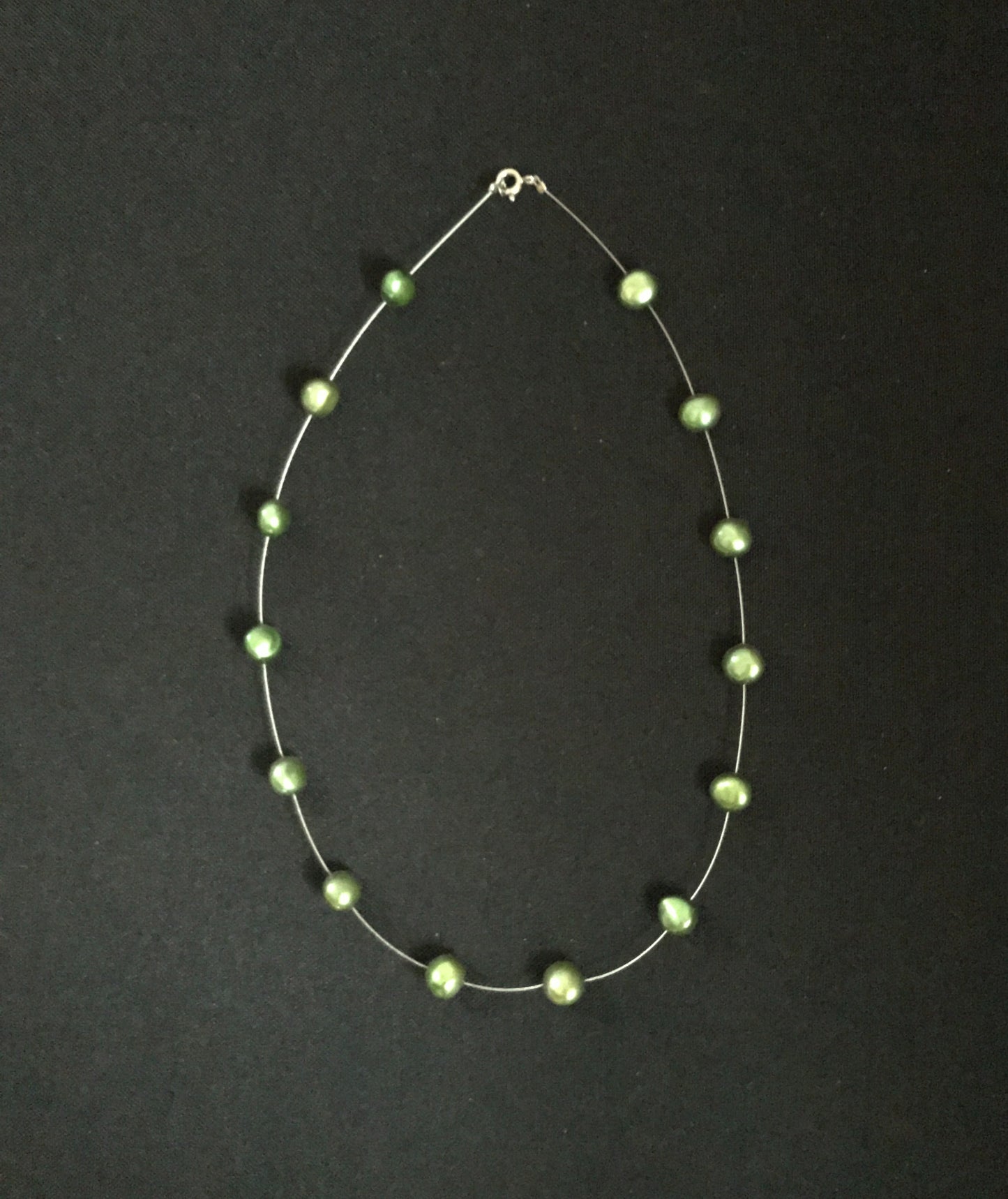 Green Pearl Necklace image 0