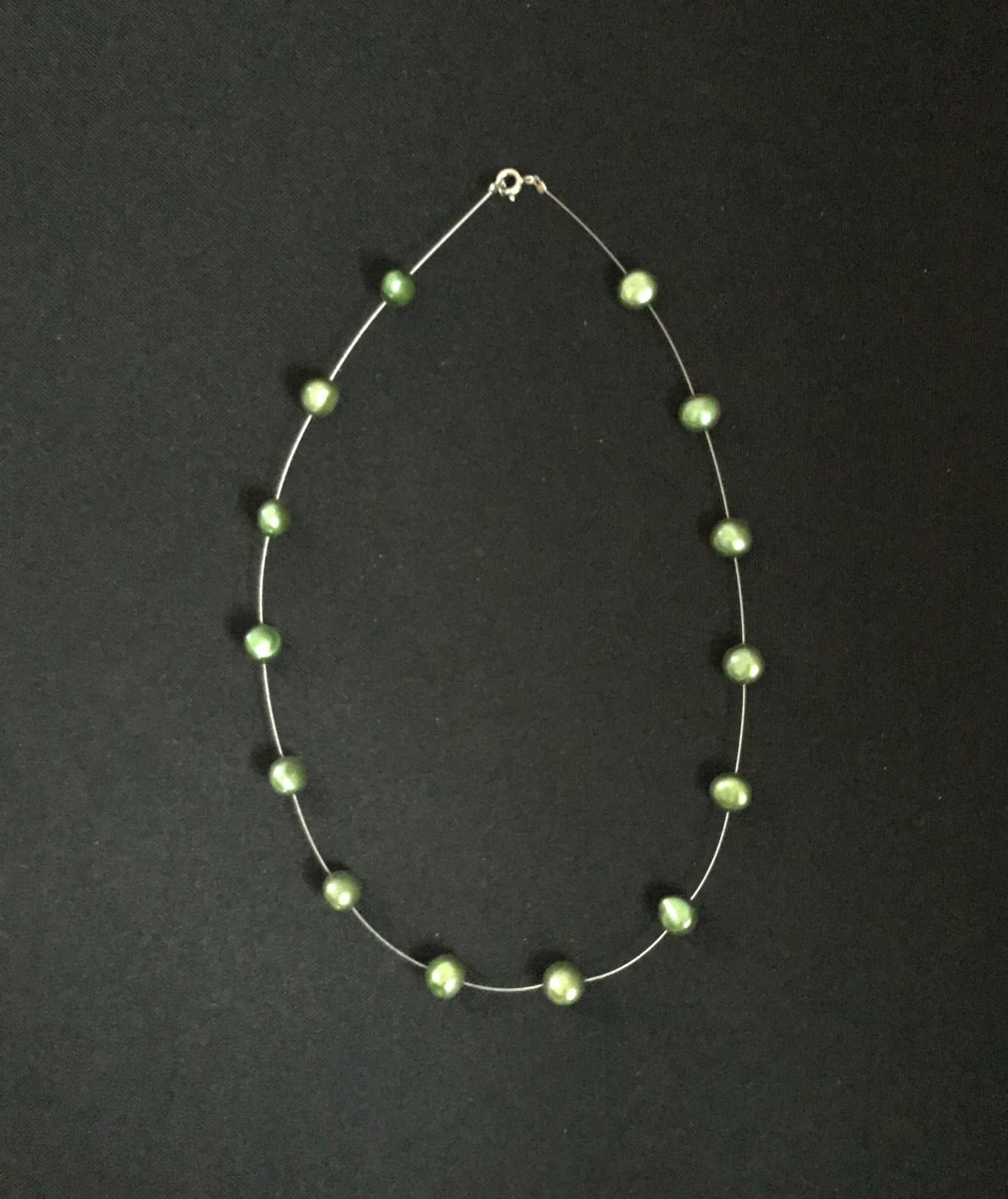Green Pearl Necklace image 0