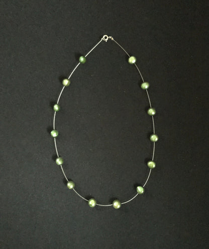 Green Pearl Necklace image 0