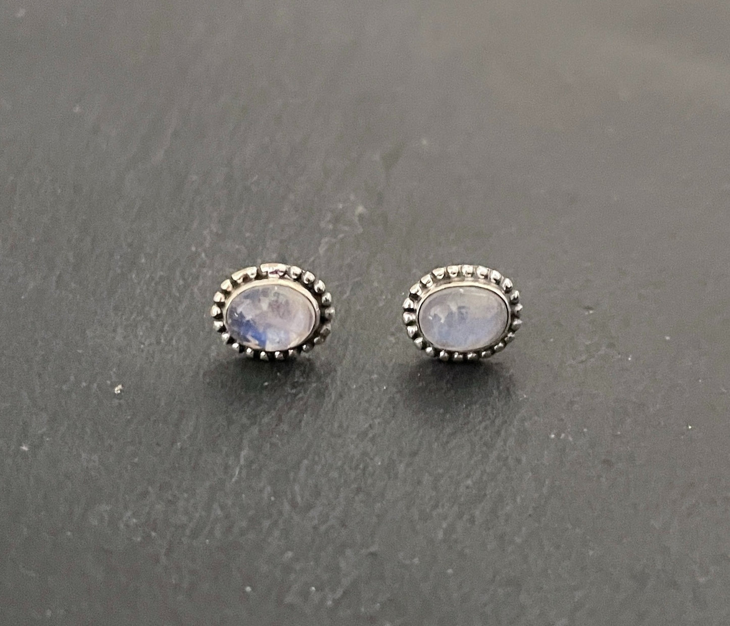 Moonstone Oval Stud Earrings image 0