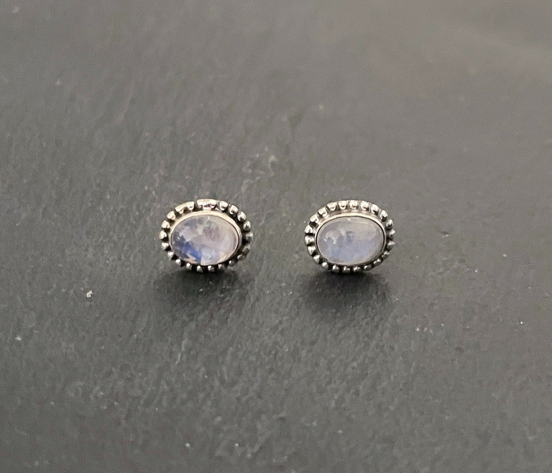 Moonstone Oval Stud Earrings image 0
