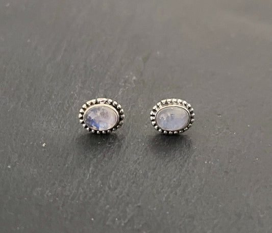 Moonstone Oval Stud Earrings image 0