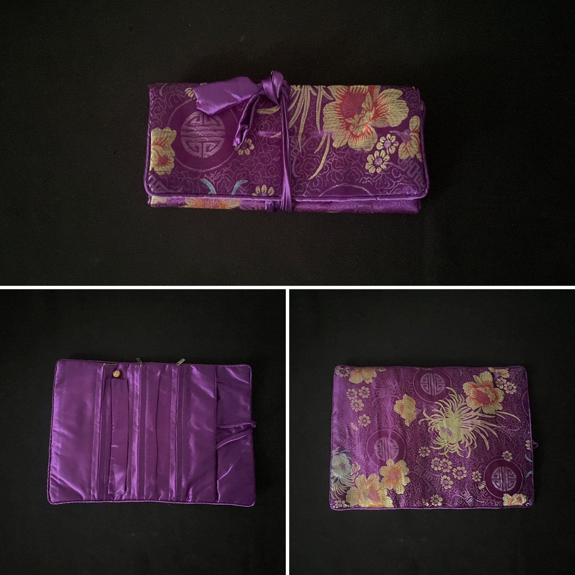 Dark Purple Flower Jewellery Wrap image 0