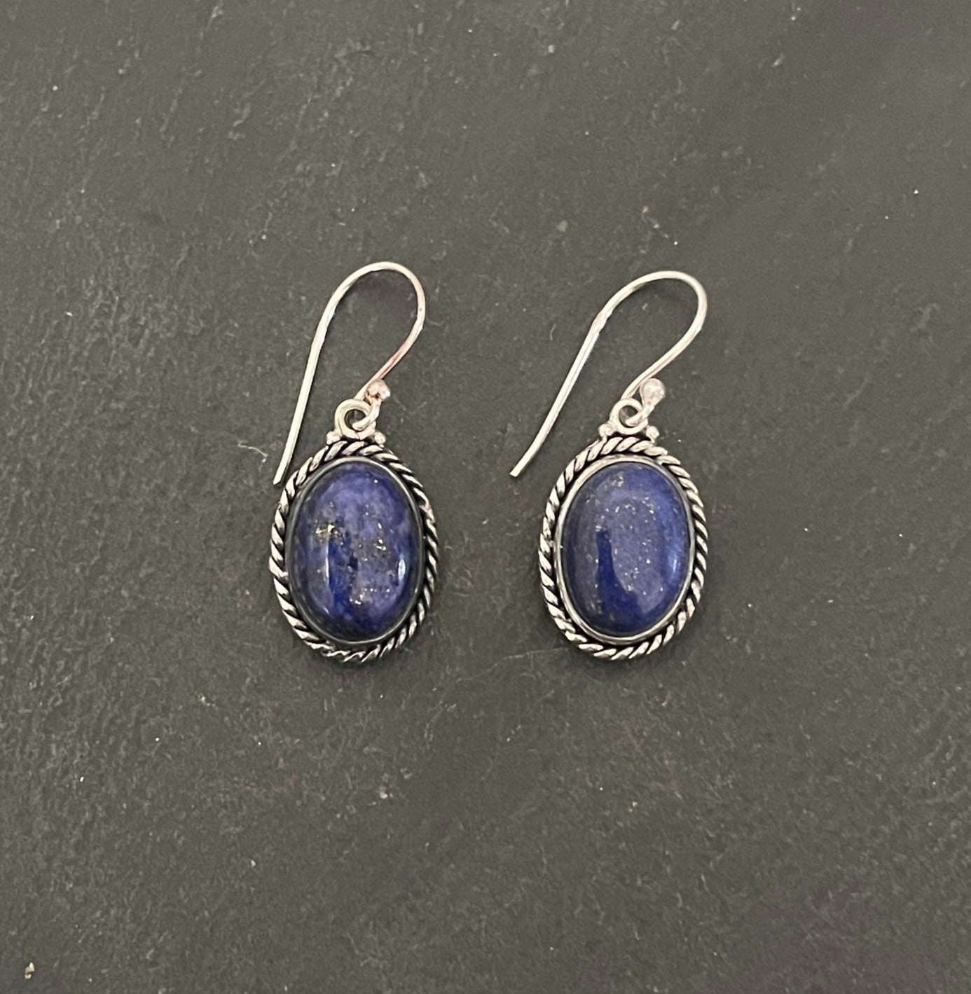 Lapis Lazuli Oval Earrings image 0
