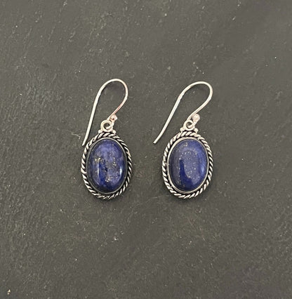 Lapis Lazuli Oval Earrings image 0