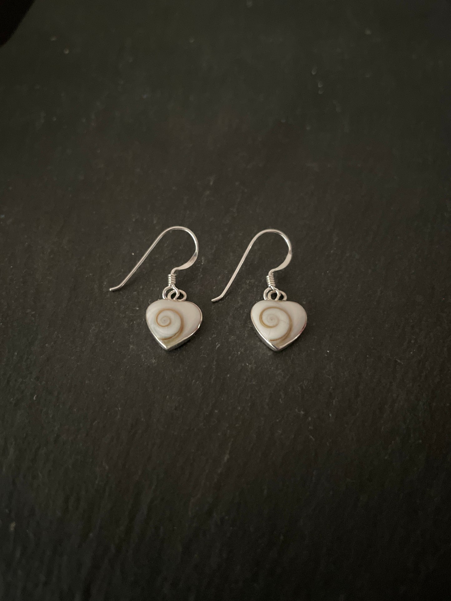 Shiva Shell Heart Earrings image 1