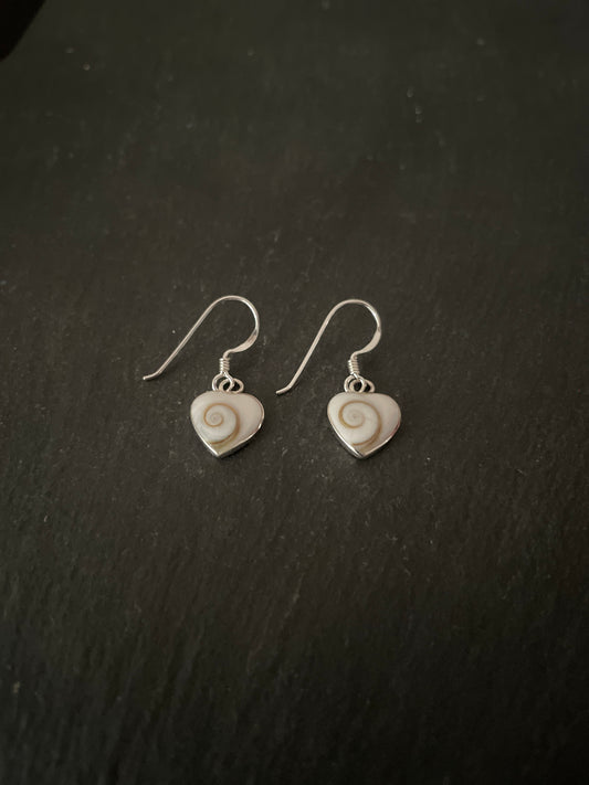 Shiva Shell Heart Earrings image 1