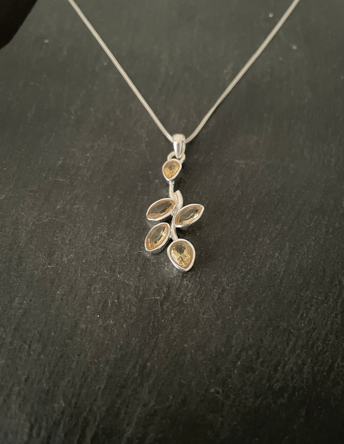 Citrine and Silver Pendant image 1