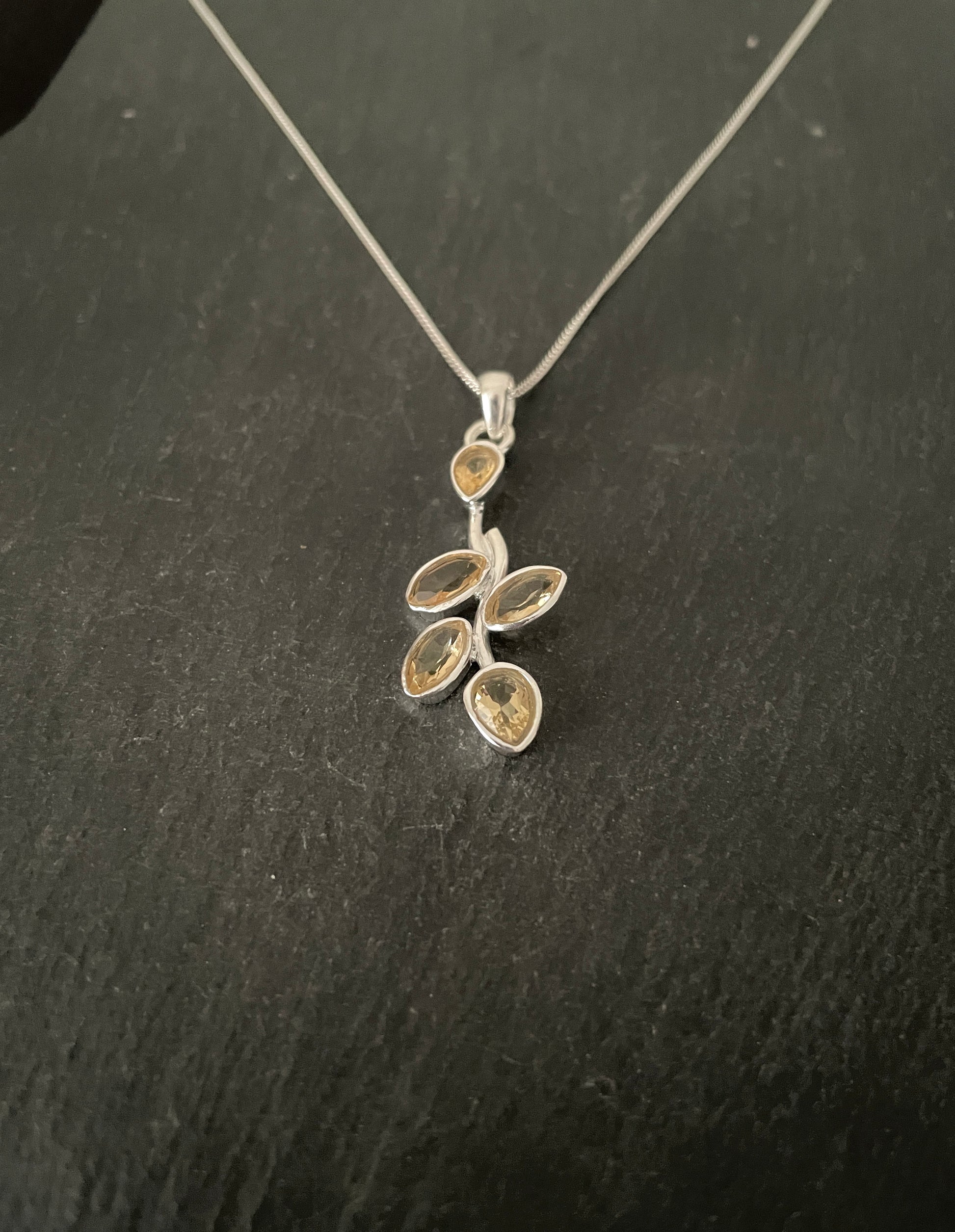 Citrine and Silver Pendant image 1