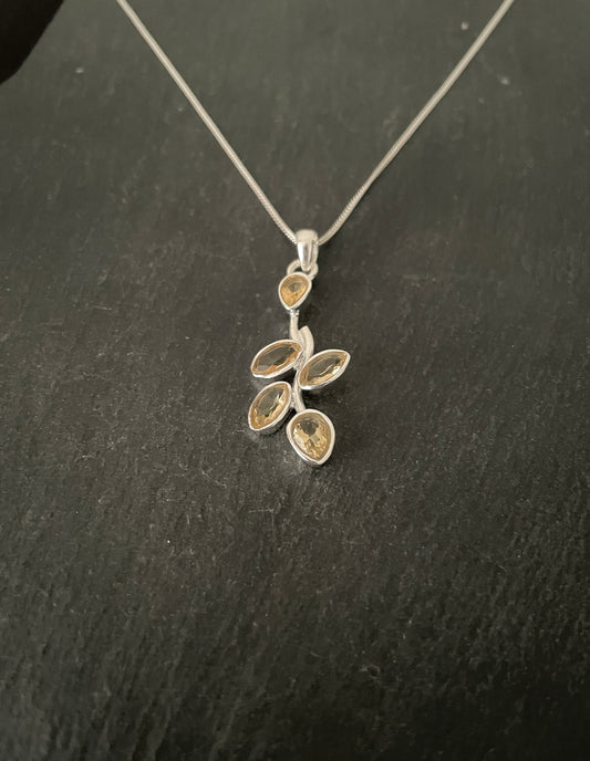 Citrine and Silver Pendant image 1
