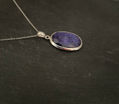 Oval Sapphire Pendant image 1