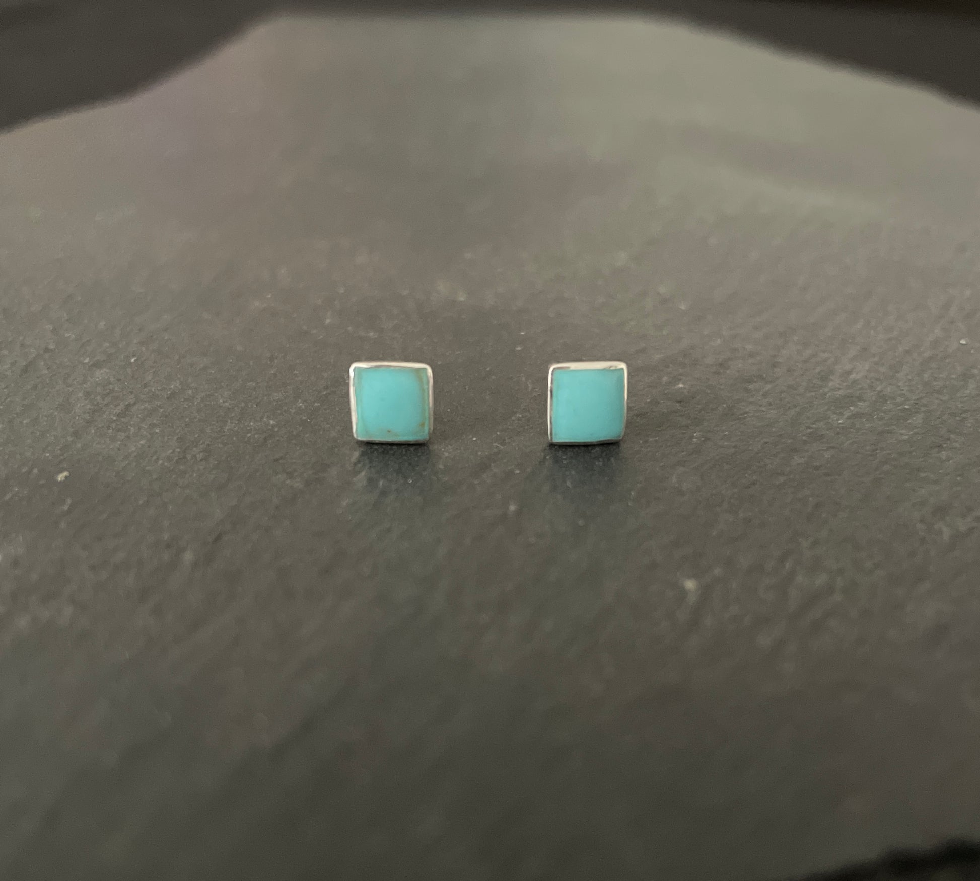 Turquoise Square Stud Earrings image 0