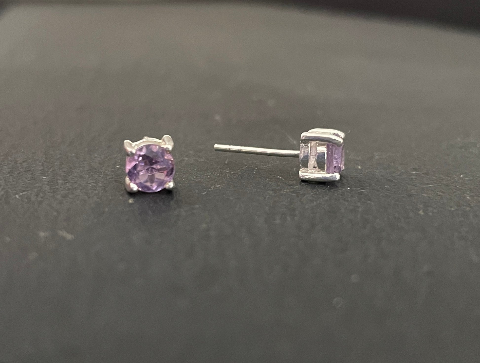 Amethyst Round Stud image 1