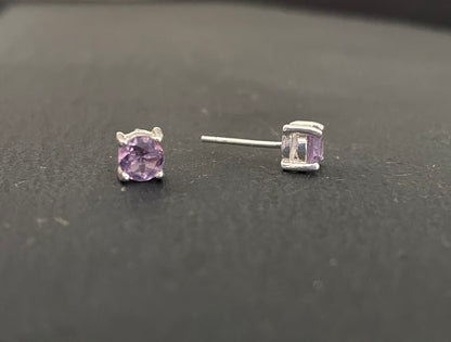 Amethyst Round Stud image 1