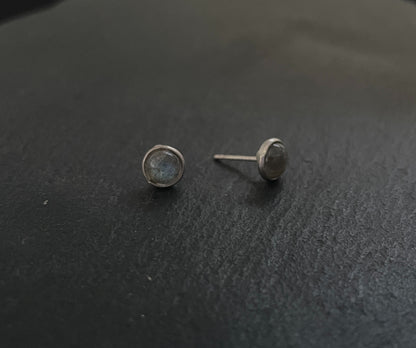 Labradorite Round Stud Earrings image 1