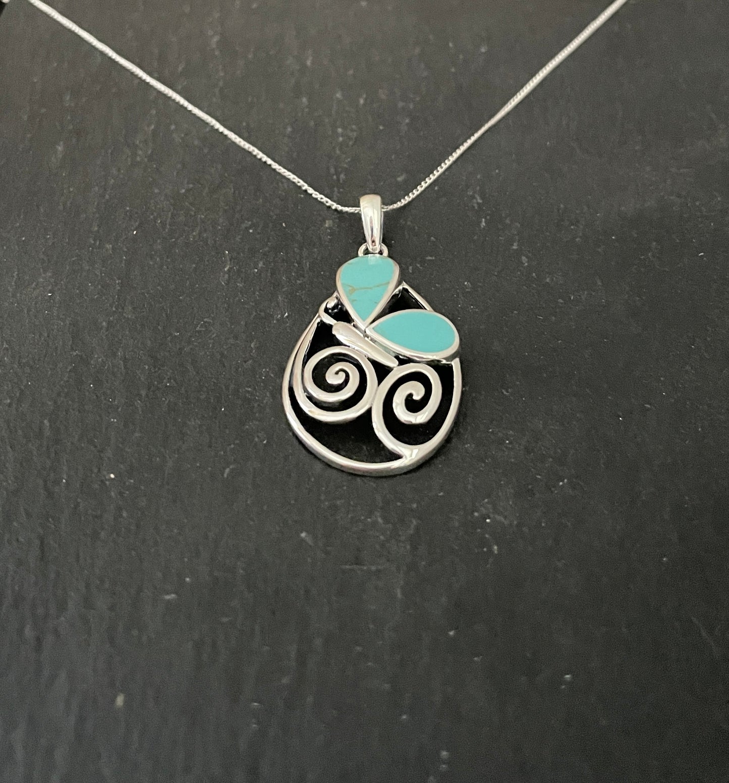 Turquoise Butterfly Pendant image 1