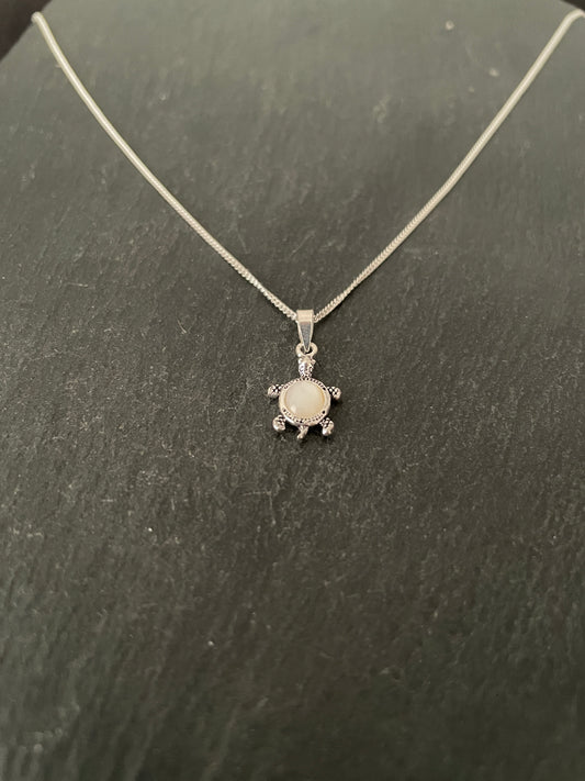 Mother of Pearl Turtle Pendant image 1
