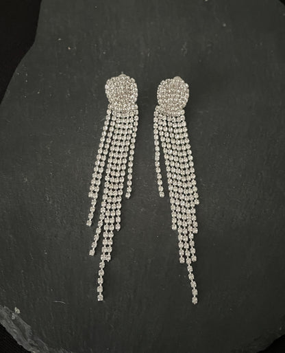 Bling Drop Clip On Earrings image 0