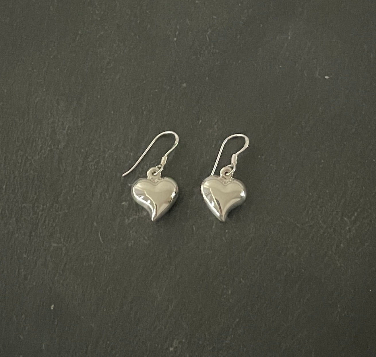 Silver Heart Earrings image 0
