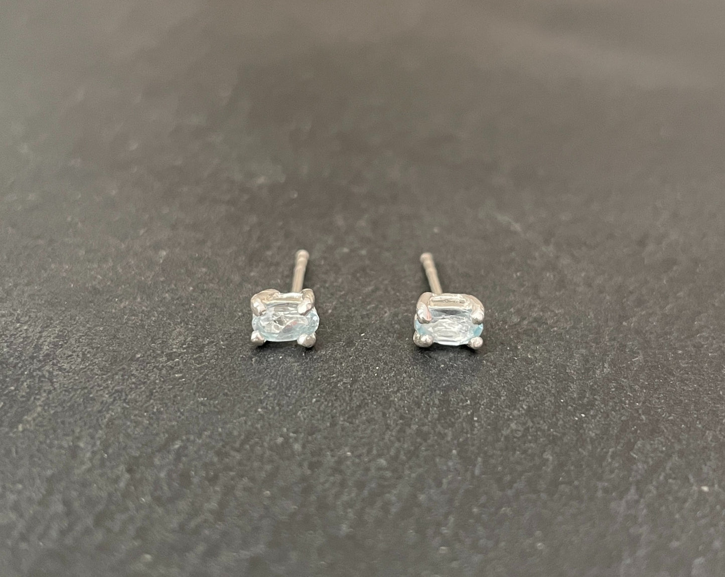 Blue Topaz Oval Studs image 0