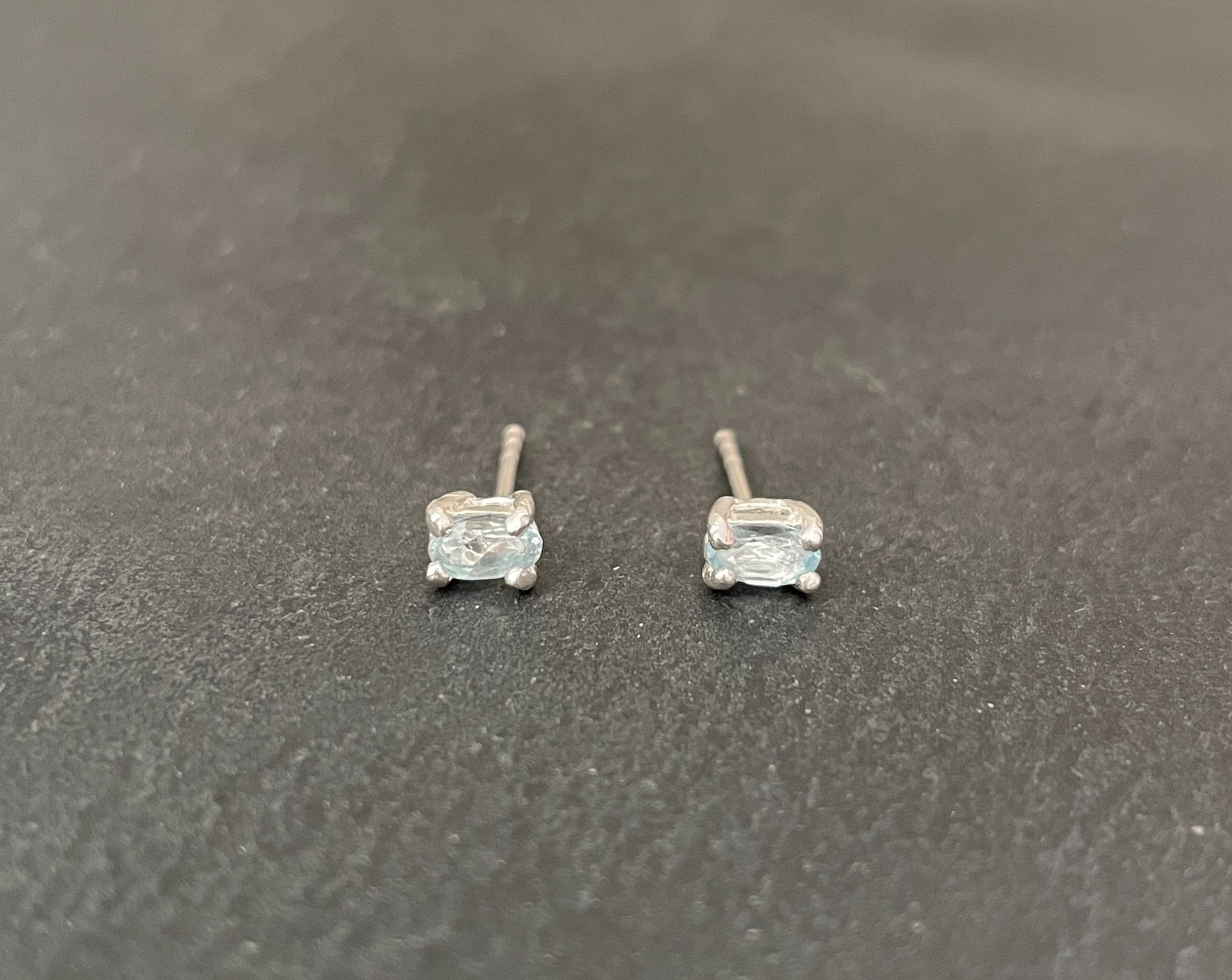 Blue Topaz Oval Studs image 0