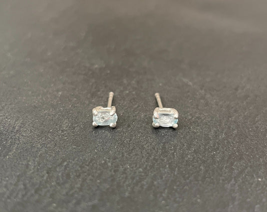 Blue Topaz Oval Studs image 0