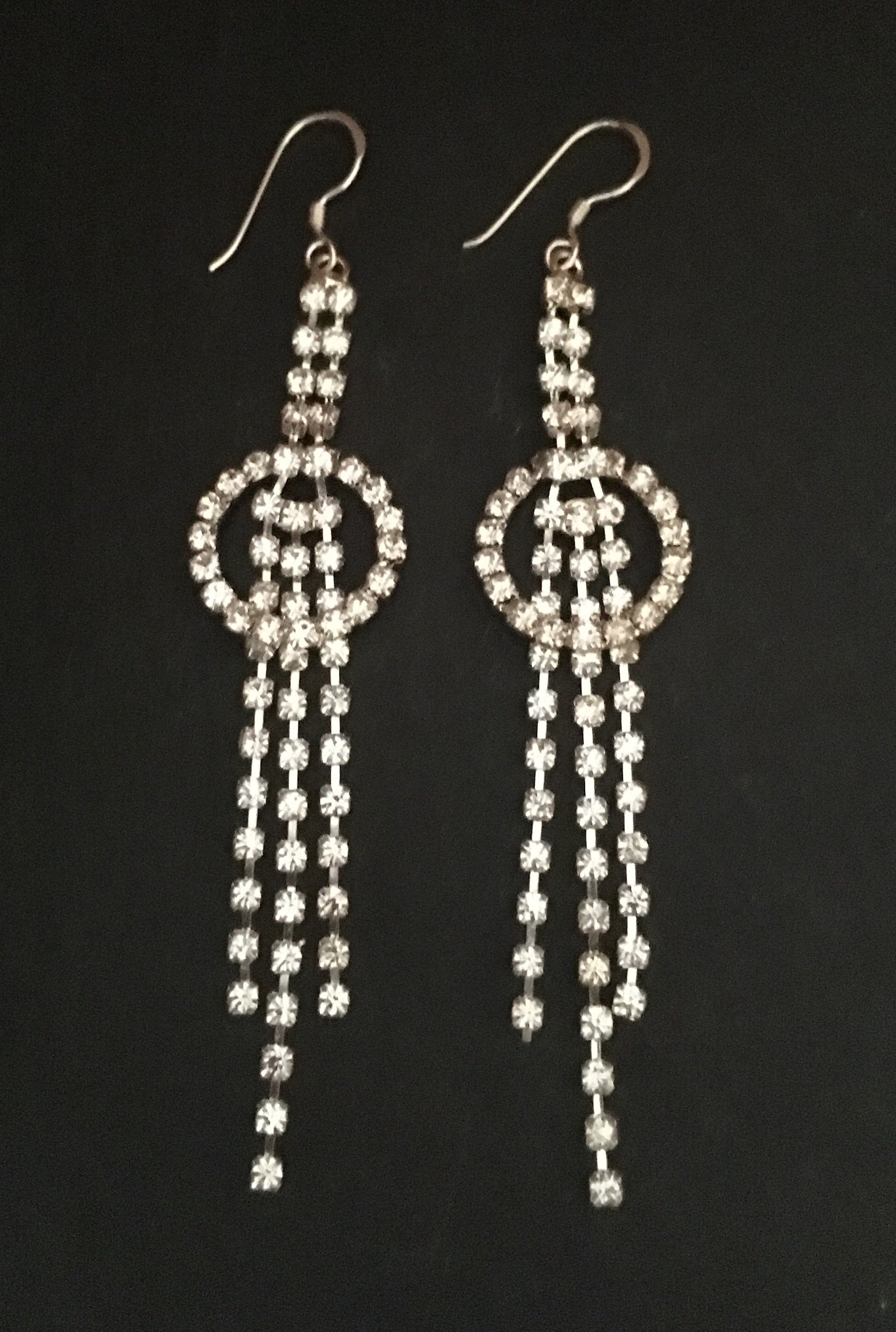 Round Drop Bling Earrings image 0