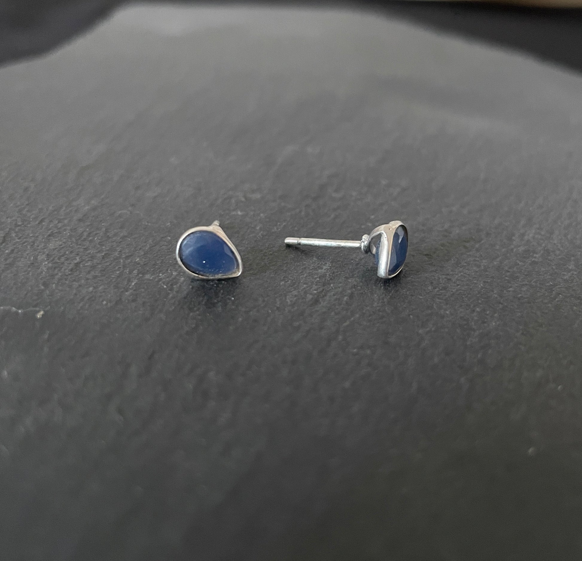 Sapphire Teardrop Studs image 1