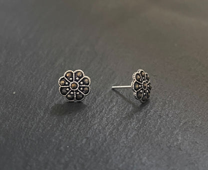 Marcasite Flower Studs image 1