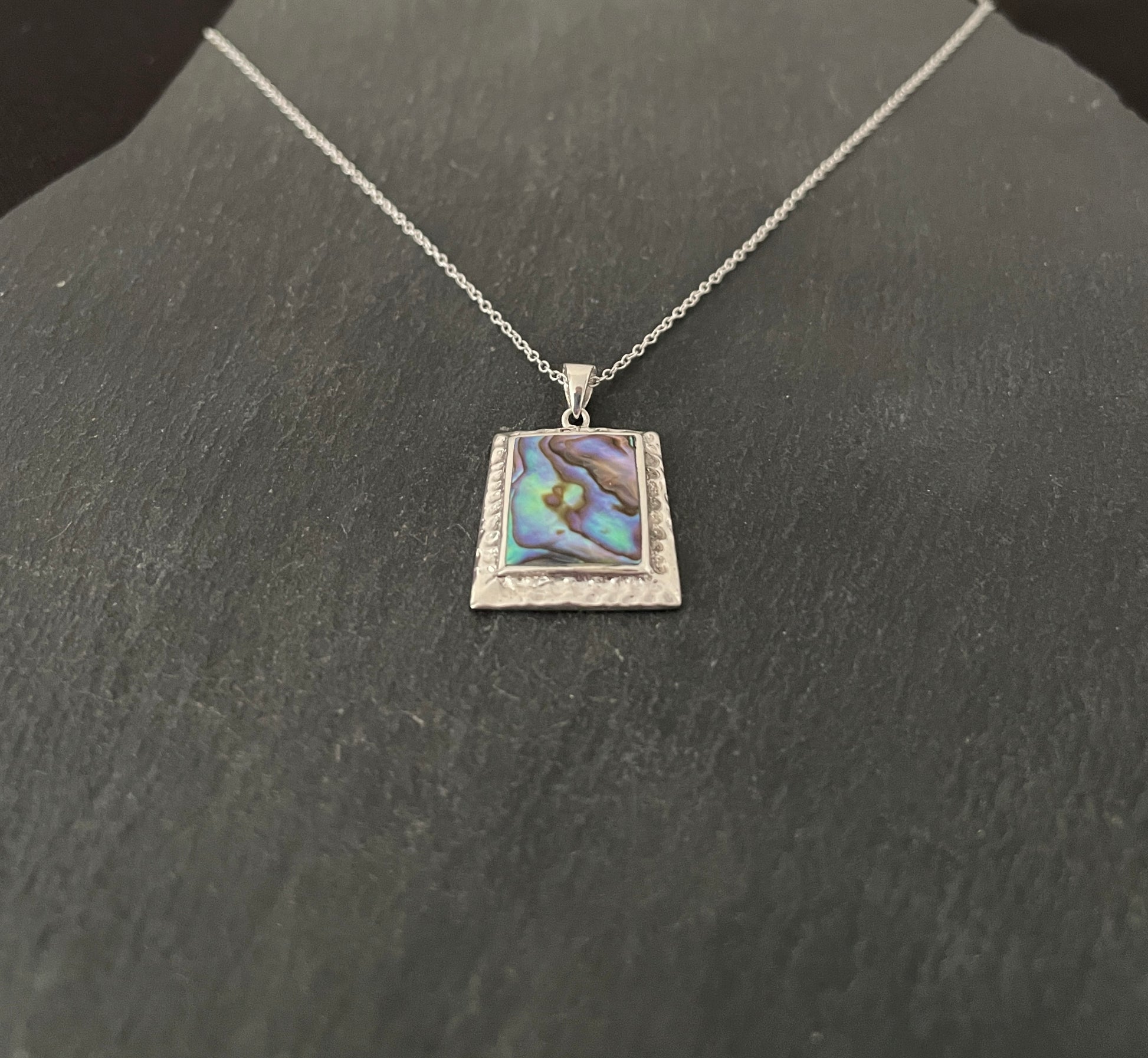 Rectangle Paua Shell Pendant image 1