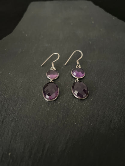 Amethyst Drop Earrings image 1