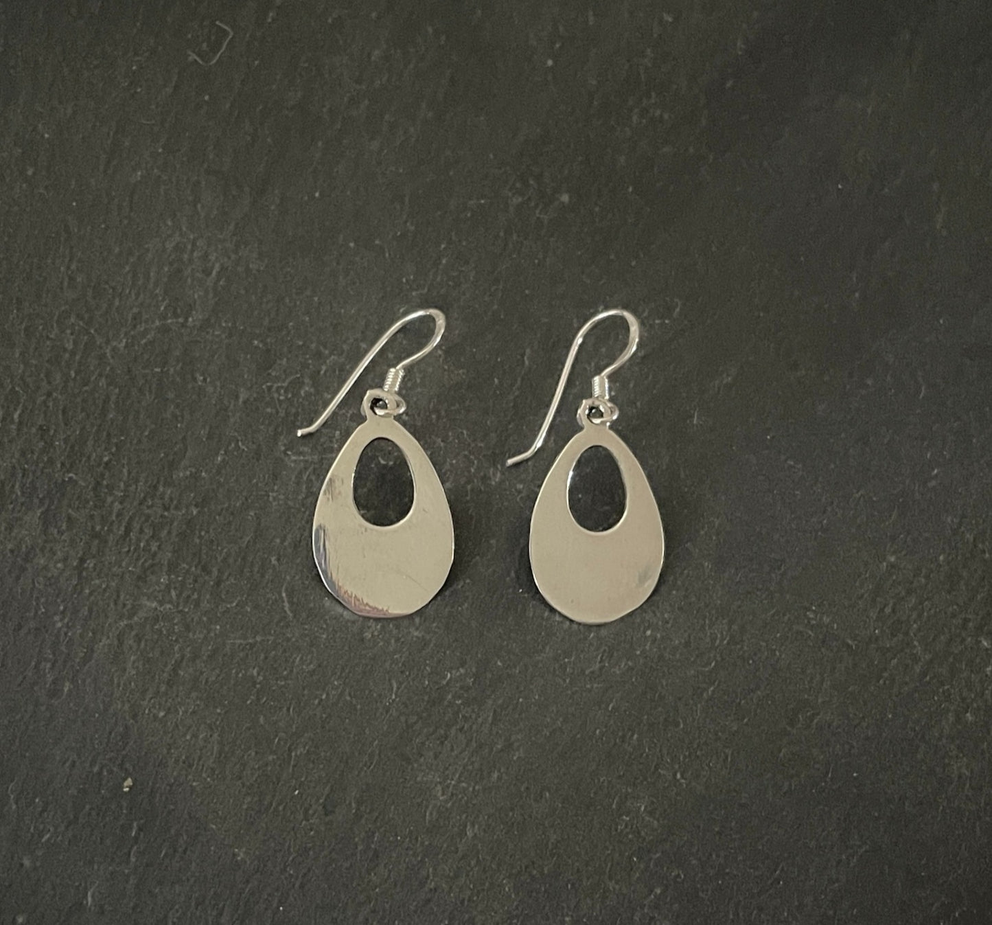 Silver Teardrop Earrings image 0