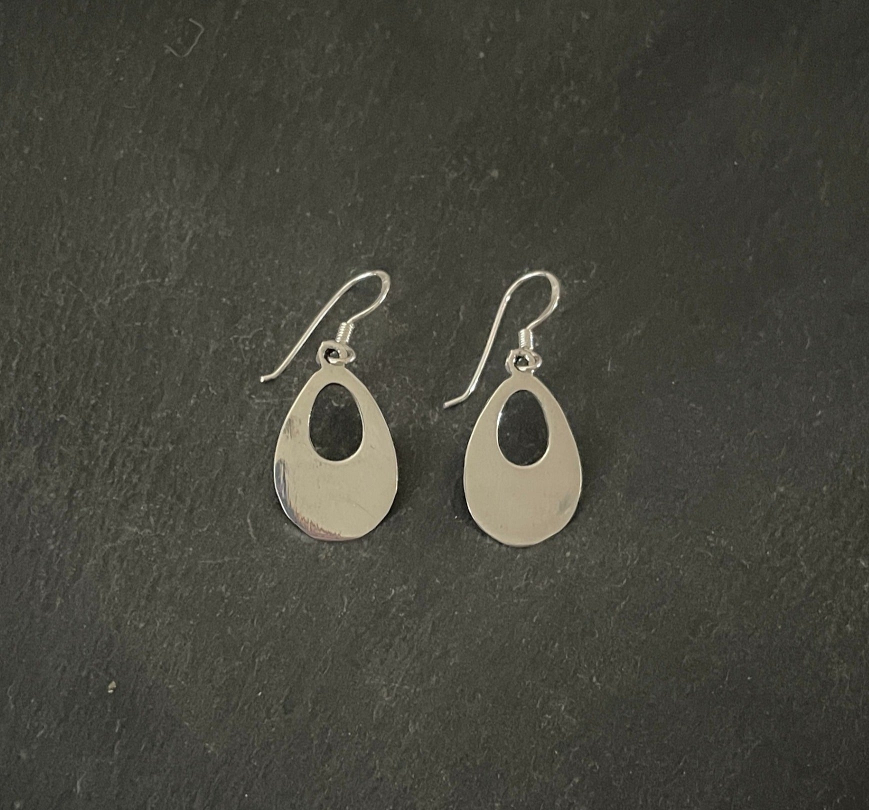 Silver Teardrop Earrings image 0