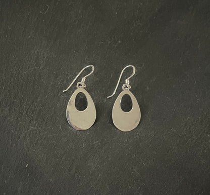 Silver Teardrop Earrings image 0
