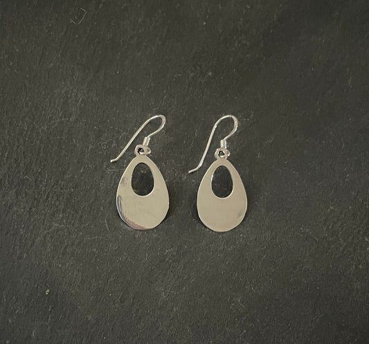 Silver Teardrop Earrings image 0