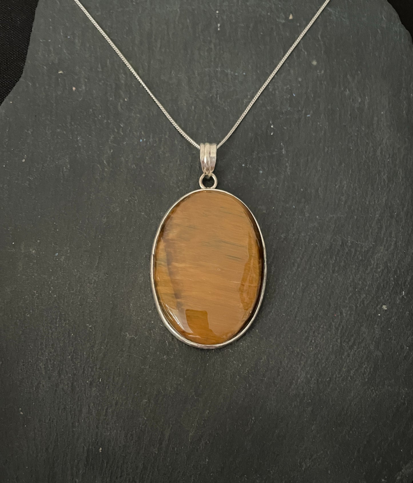Tiger's Eye Oval Pendant image 0