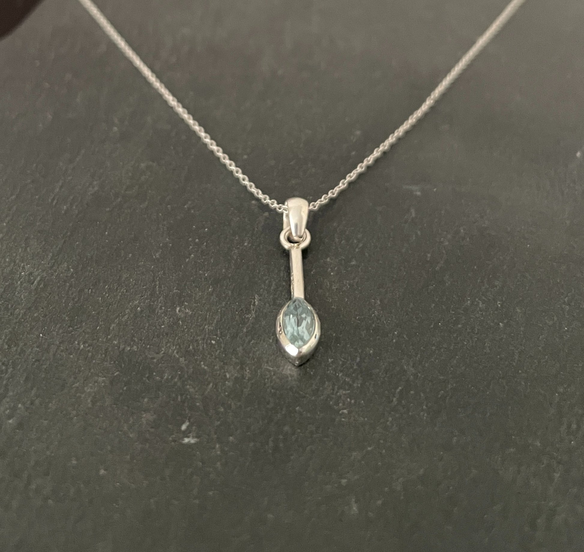 Blue Topaz and Silver Pendant image 1
