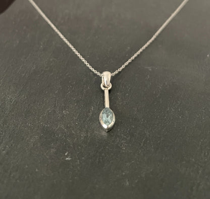 Blue Topaz and Silver Pendant image 1