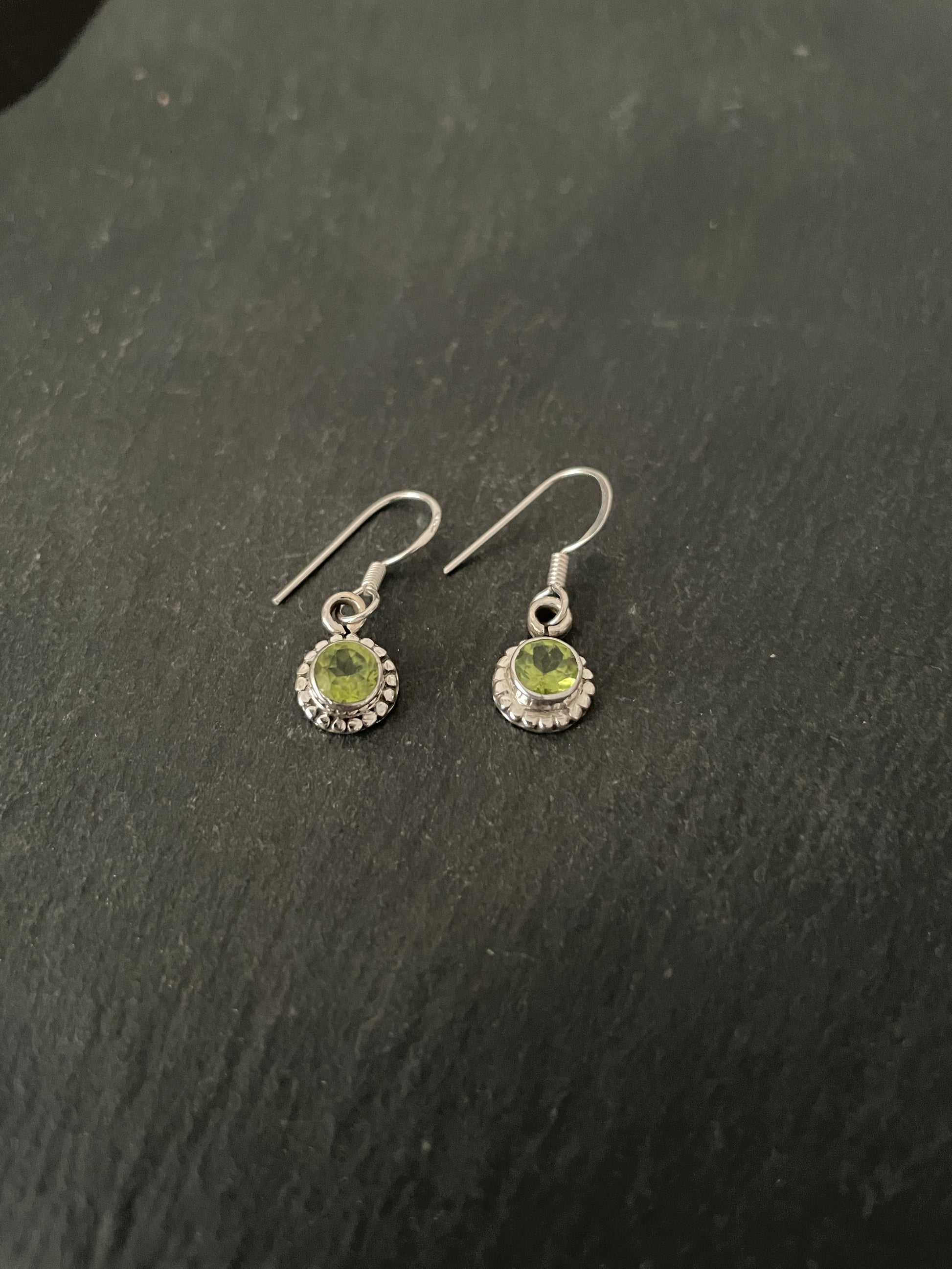 Peridot Round Earrings image 1