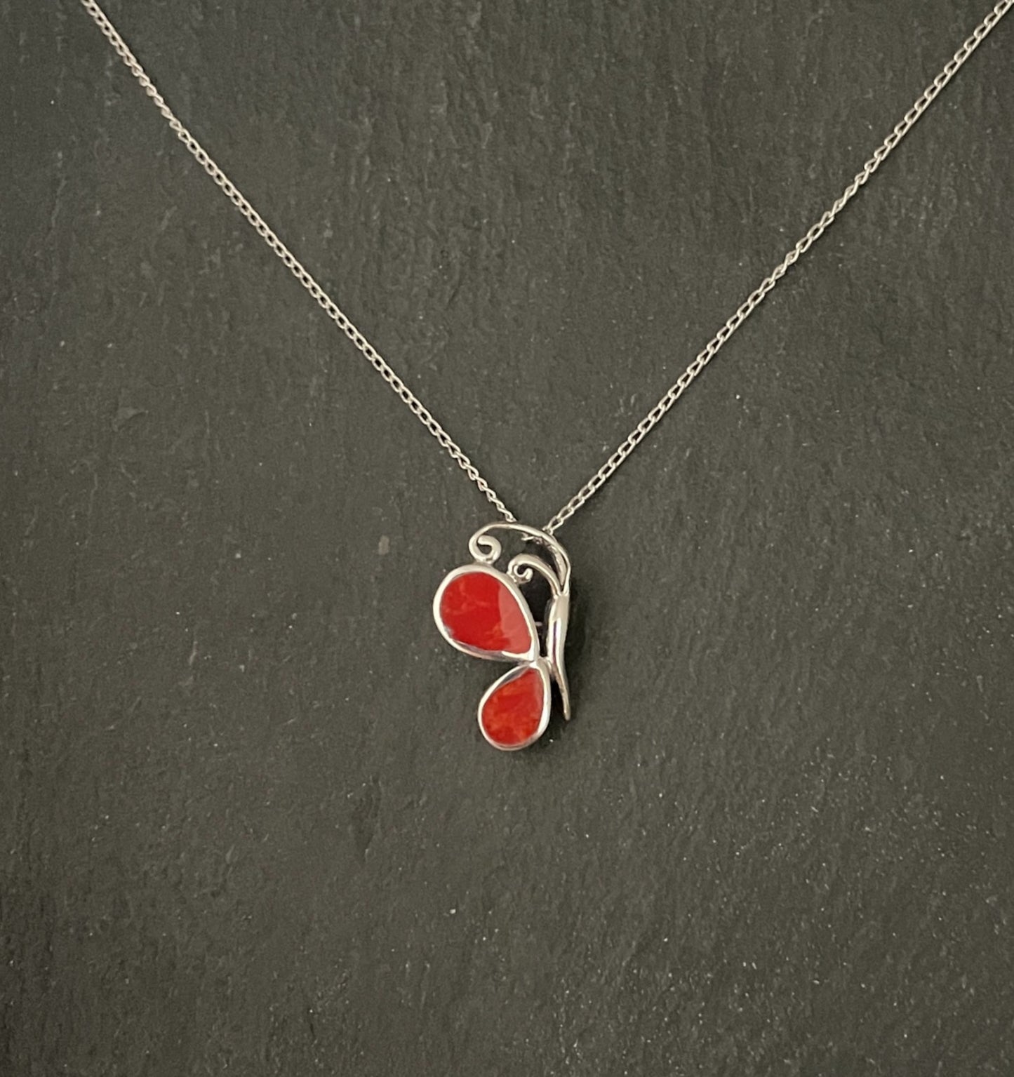 Coral Butterfly Pendant image 0