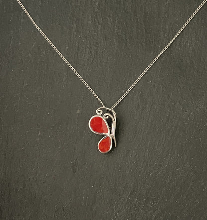 Coral Butterfly Pendant image 0