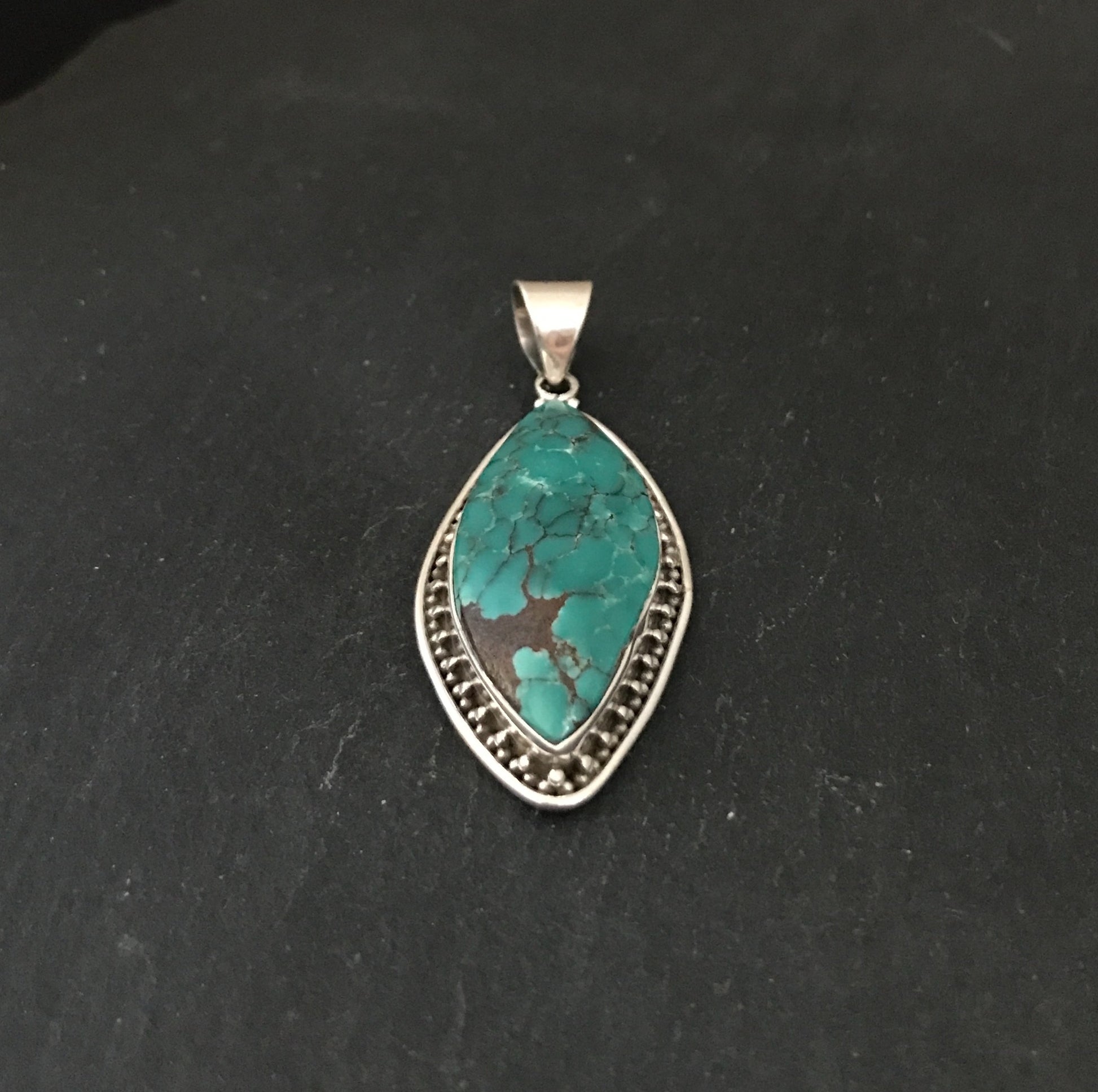 Turquoise and Silver Pendant image 2