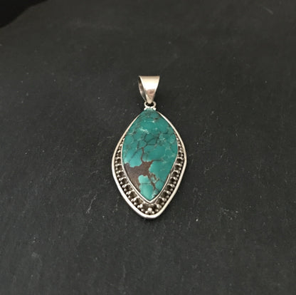 Turquoise and Silver Pendant image 2