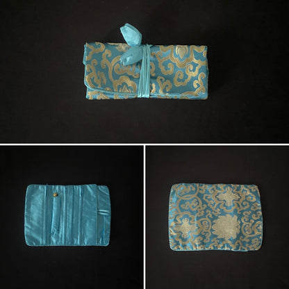 Light Blue and Gold Jewellery Wrap image 0