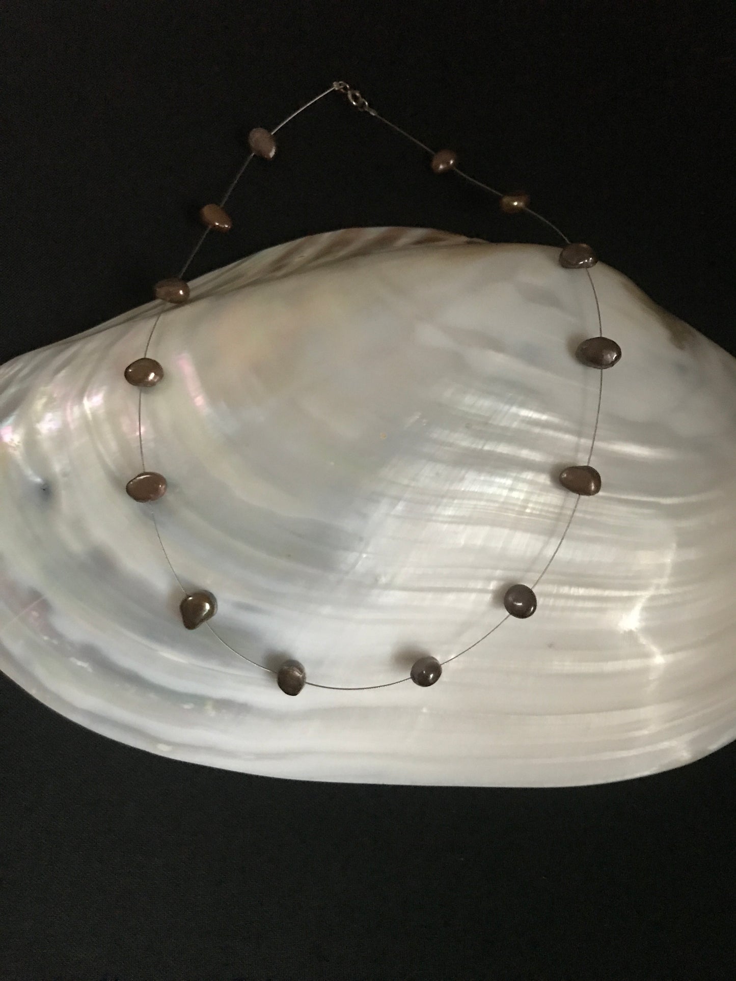 Brown Pearl Necklace image 1